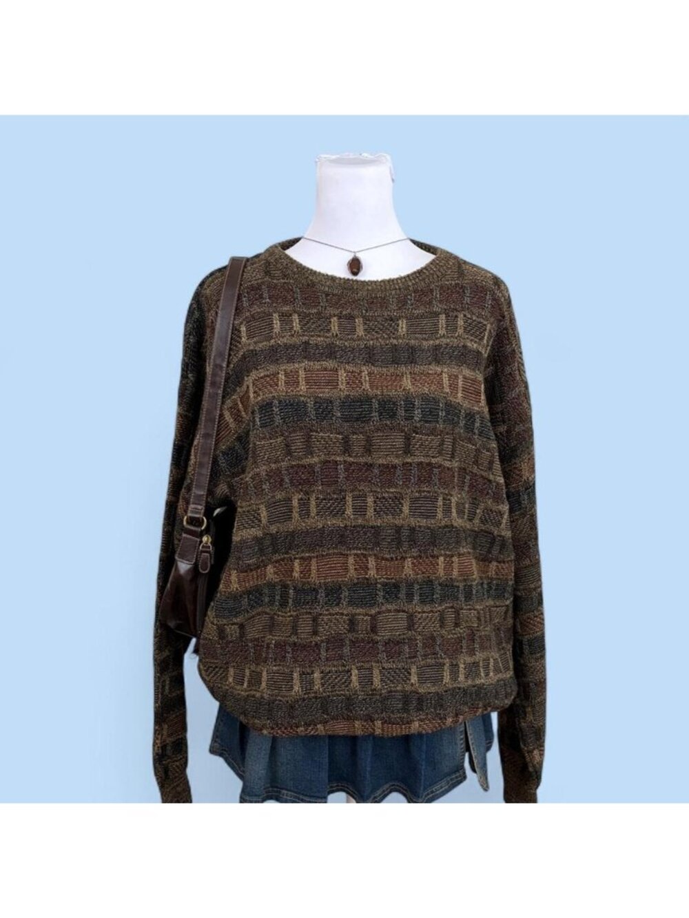 90s striped grandpa sweater